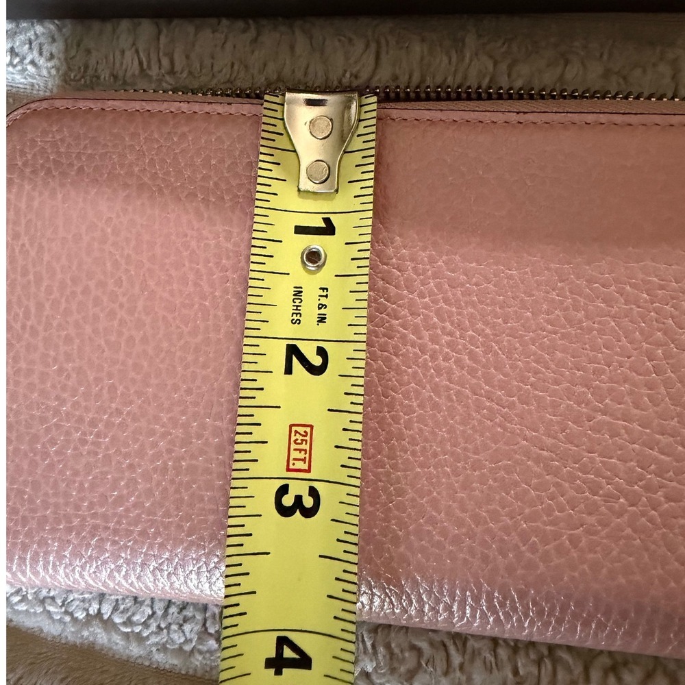 Gucci‎ Interlocking G Zip Around Long Wallet Pink Pebbled Leather 449347 in Box - Picture 12 of 12